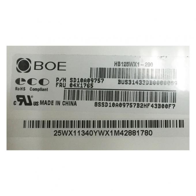 12,5“ dünner LCD-Bildschirm-/des Laptop-LED Schirm HB125WX1 200 30 Pin EDV 16MS